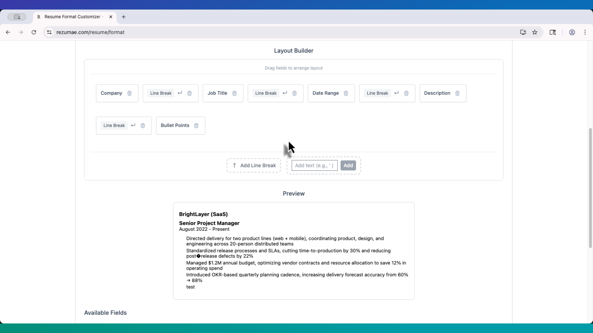 Customize Your Layout
