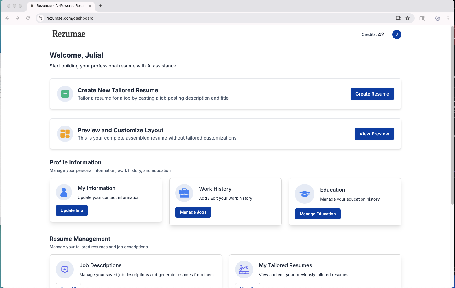 Centralized Resume Management