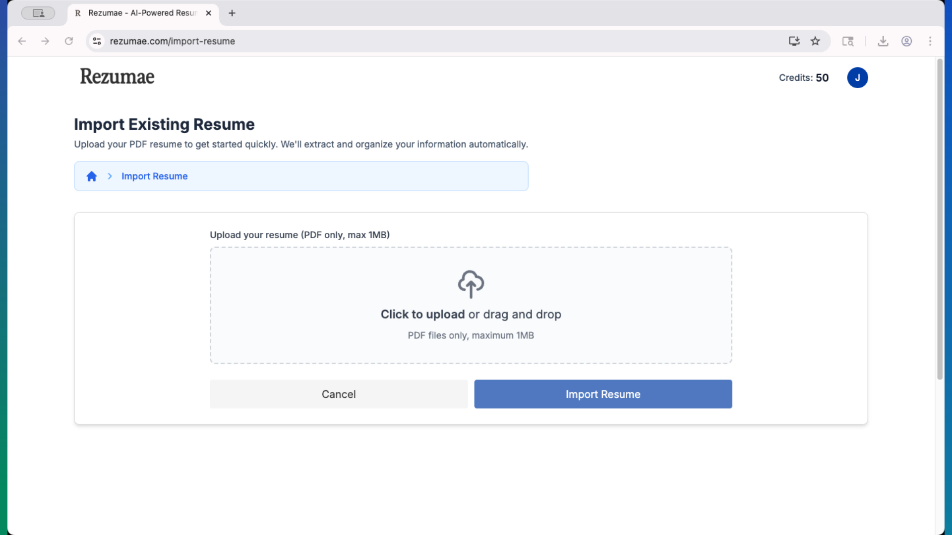 Jump Start with Easy Import